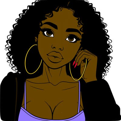 realistic black woman