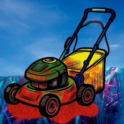 a simple push lawn mower