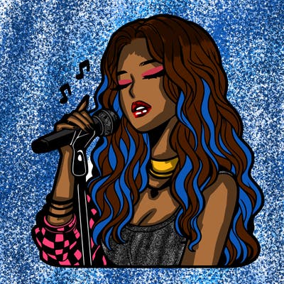 realistic female singer