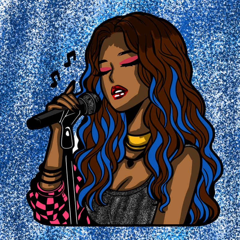 realistic female singer