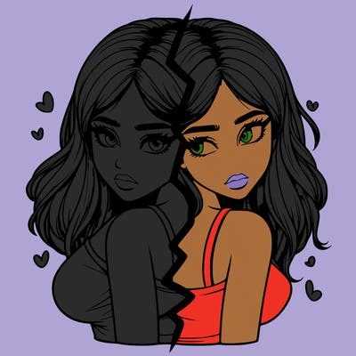 realistic girl split