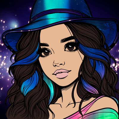 realistic girl with hat