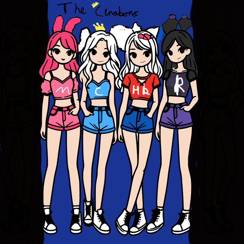 a group of girls wearing crop tops and shorts