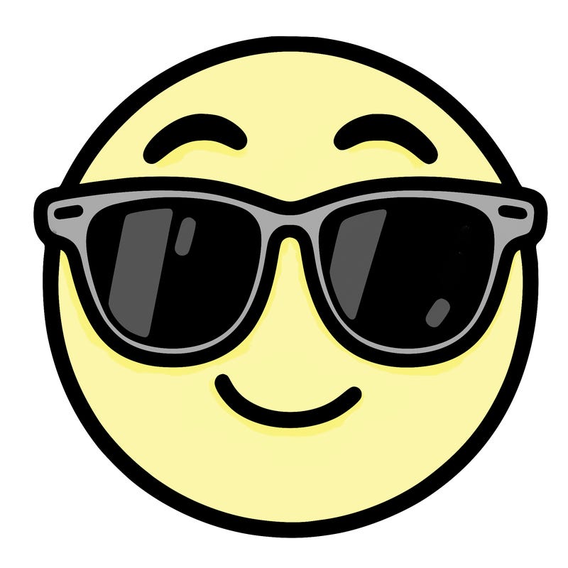 emoji with sunglasses