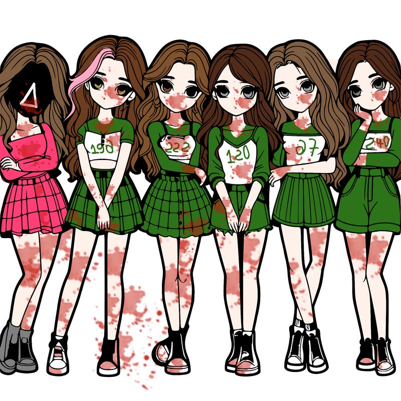 a group of girls realistic
