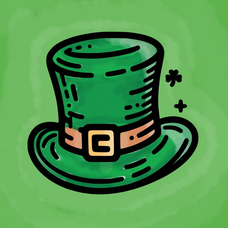 st patrick hat with thin lines