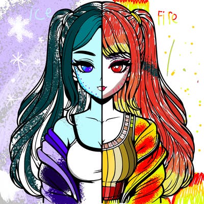 realistic girl split