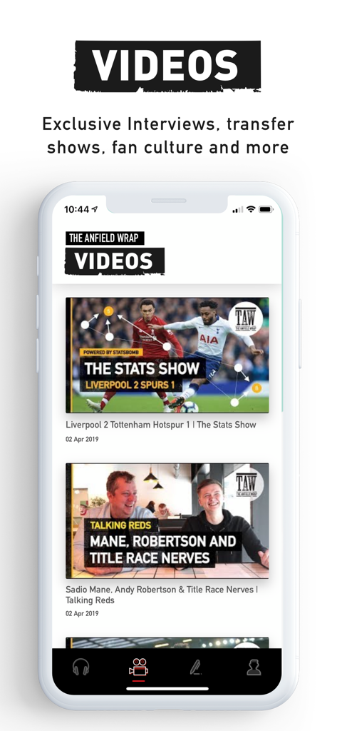 The Anfield Wrap - Videos exclusivos del Liverpool FC y entrevistas en la aplicación The Anfield Wrap