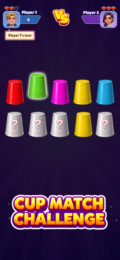 Bomb Chip Battle: 2 Player - Tela do Desafio da Copa para Dois Jogadores em Bomb Chip Battle