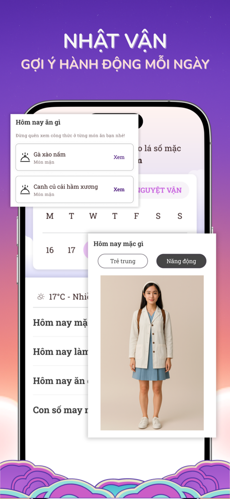 Thái Âm - Tử Vi 2026 - Tägliche Lifestyle-Empfehlungen für Essen und Outfits in der Thai Am Astrologie-App.