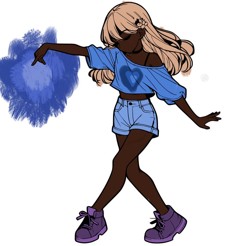 realistic girl danceing