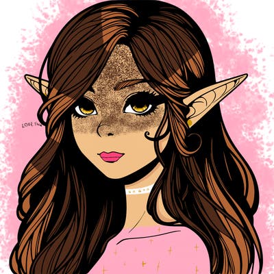 elf girl realistic dark fantasy