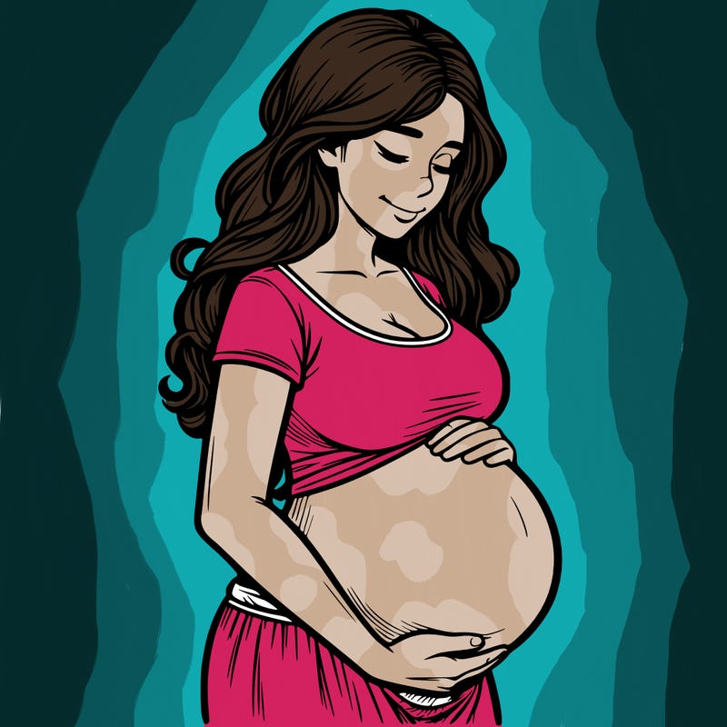 woman heavily pregnant realistic