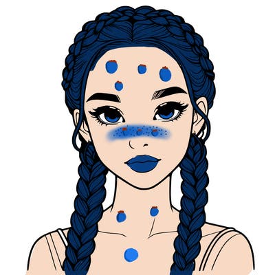 realistic girl with braids