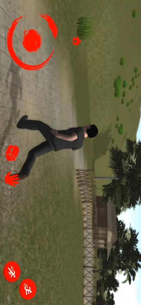 Sate Gagak Rituals - Character walking through a village in the horror game Sate Gagak Rituals