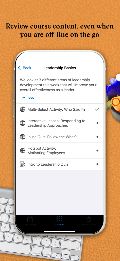 Brightspace Pulse - Brightspace Pulse app screen showing course modules and activities for offline viewing