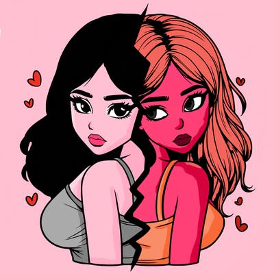 realistic girl split