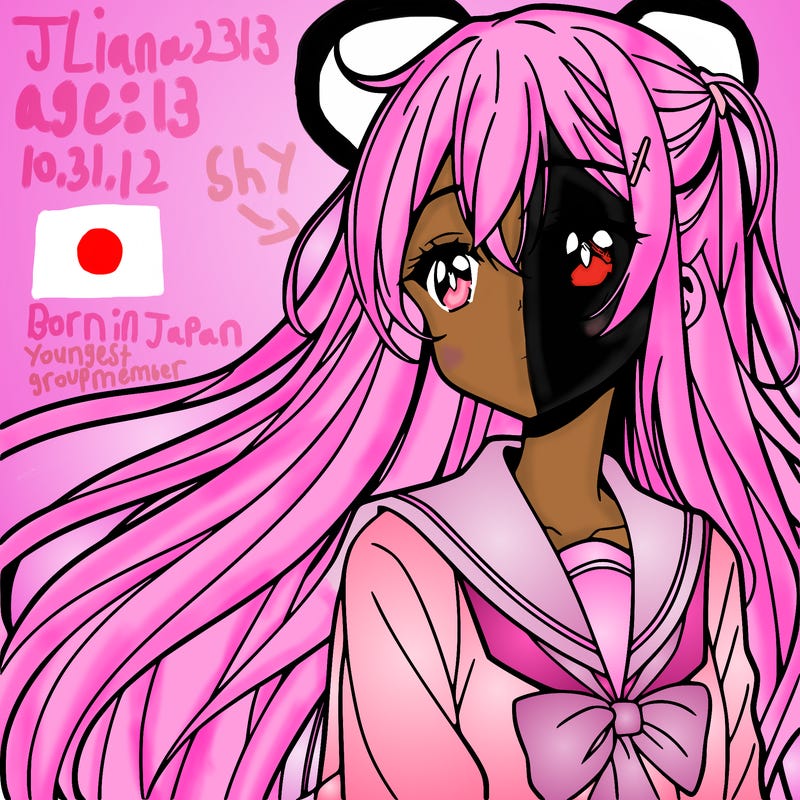 anime girl with long hair