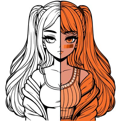 realistic girl split