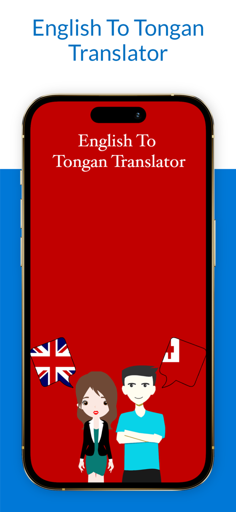 English To Tongan Translator - Welcome screen of the English to Tongan translator mobile app