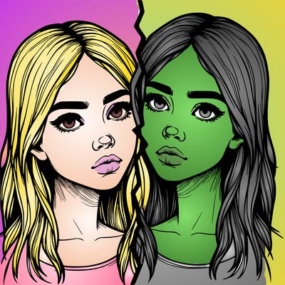 realistic girl split