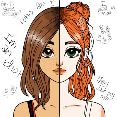 realistic girl split