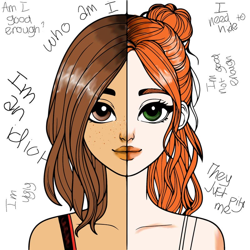 realistic girl split