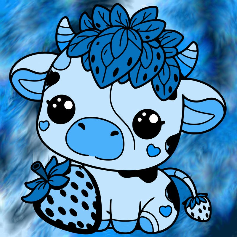 cute strawberry cow