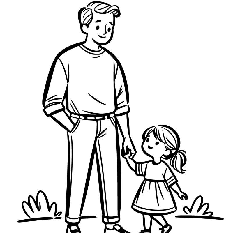 dad and a little girl