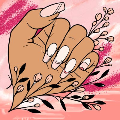 nails with french tip