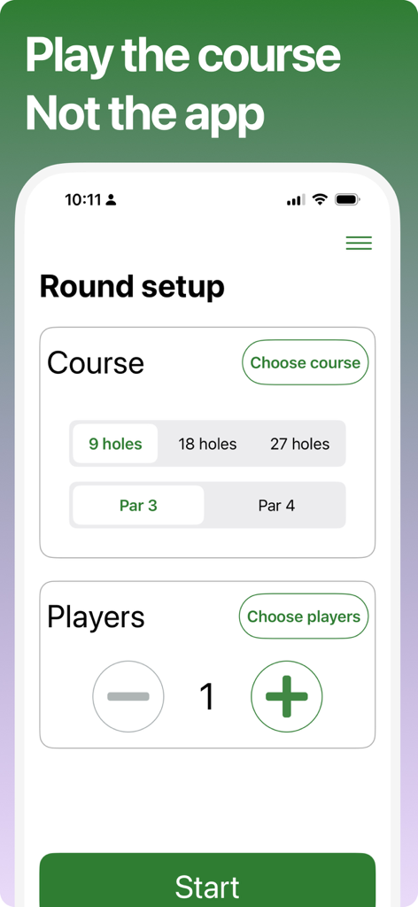 Under Par Scorecard - Sports App | MWM