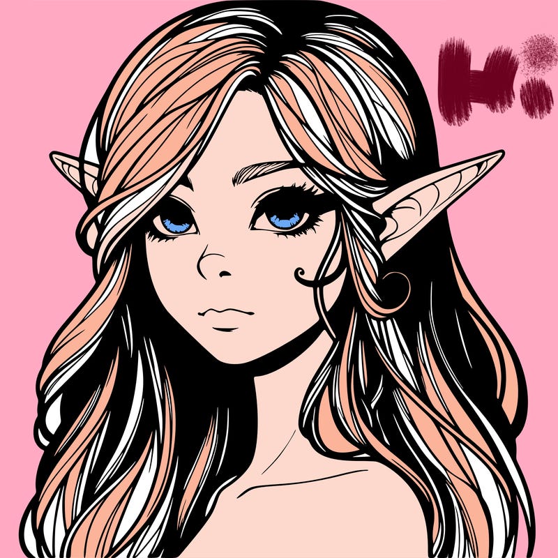 elf girl realistic dark fantasy