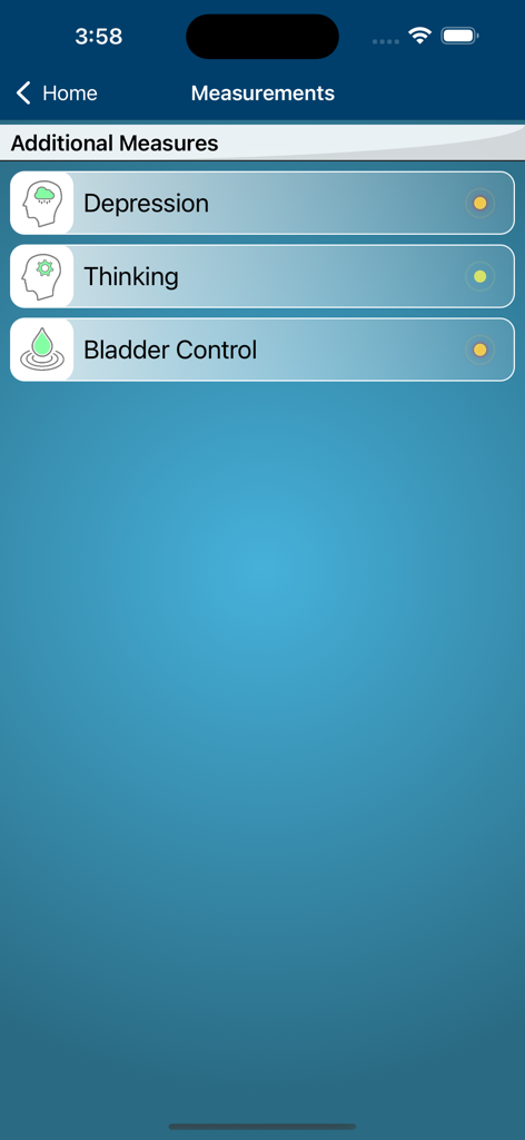 MSAA—My MS Manager - MS symptom tracking interface for depression, thinking, and bladder control