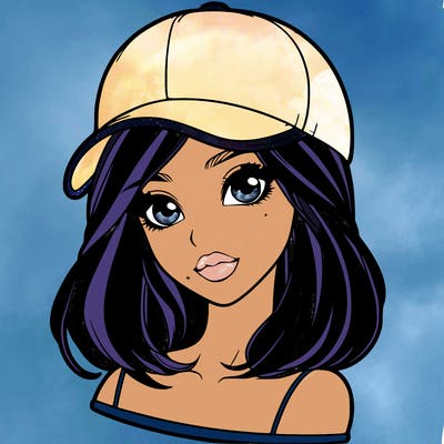 semi realism beautiful girl wearing cap