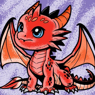 fierce baby night dragon