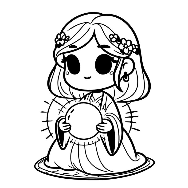 girl with a glowing orb