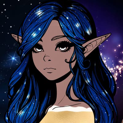 elf girl realistic dark fantasy