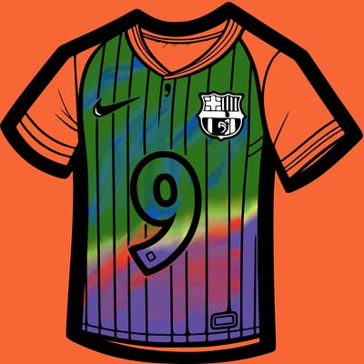 barcelona soccer jersey number 9