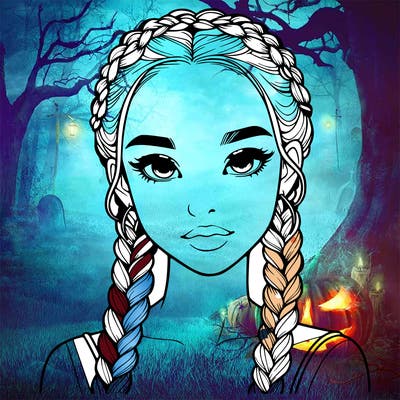 realistic girl with braids