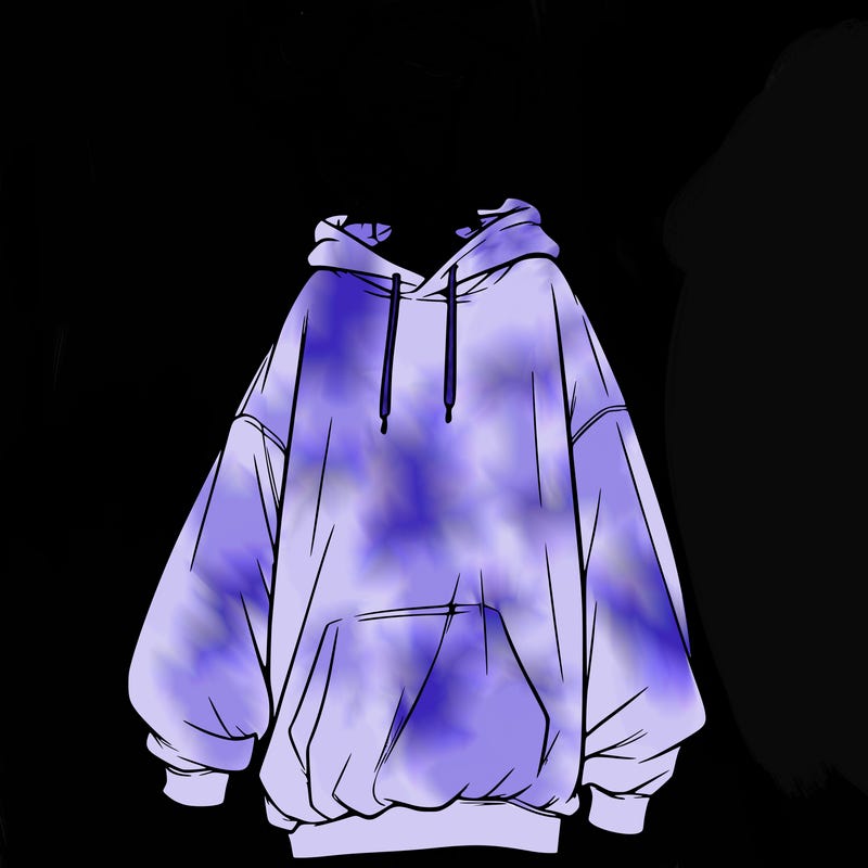 realistic girl with a oversized sweatshirt on and a bun