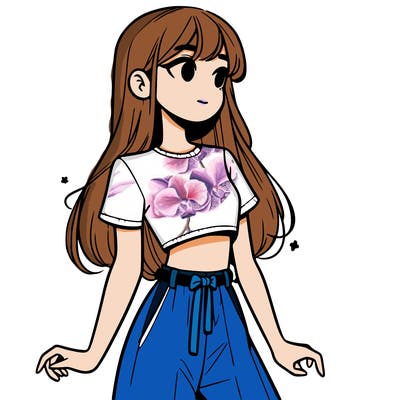 girl in a cute crop top