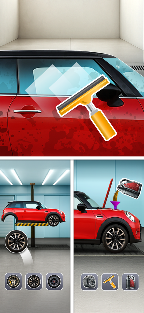 Car Wash: ASMR Game - Cleaning and repairing a red car in Car Wash ASMR Game