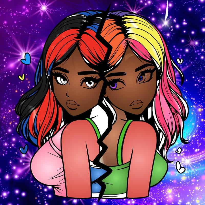 realistic girl split