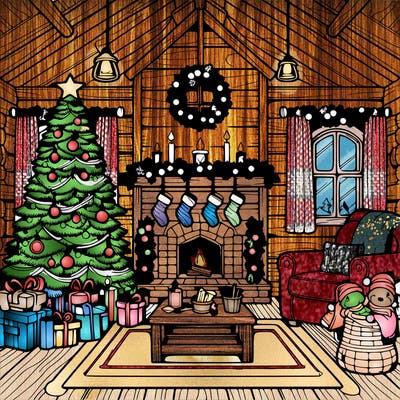 christmas house interior