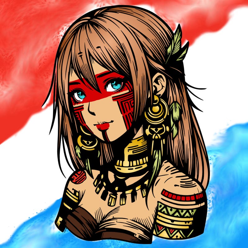 realistic tribal manga woman