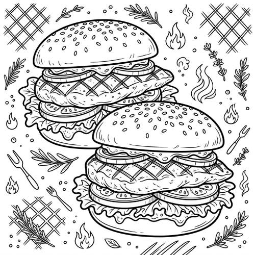 Grilled Chicken Burgers