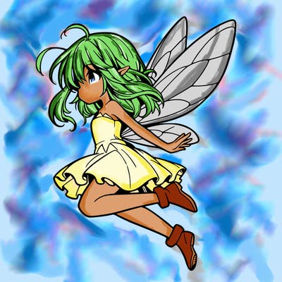 manga fairy flying