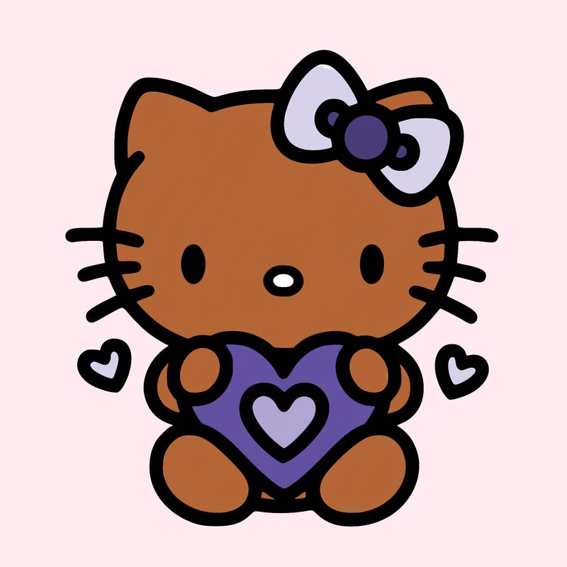cute hello kitty with heart