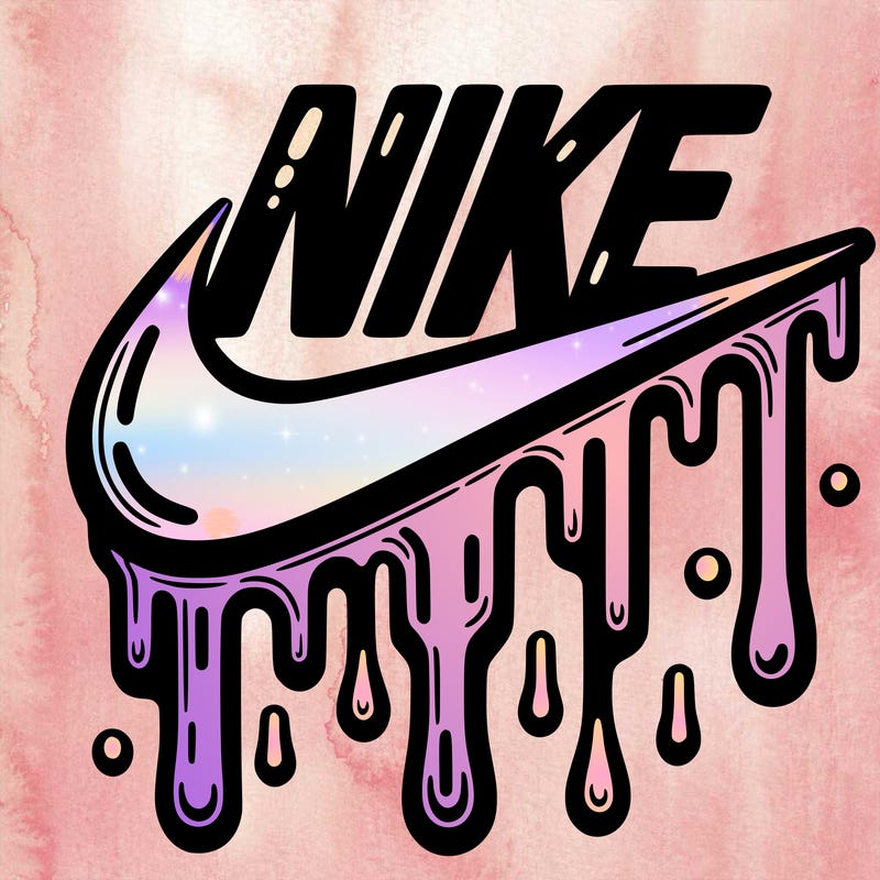 dripping nike logo