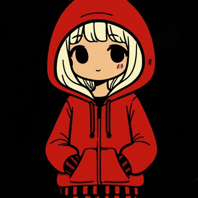 girl in hoodie